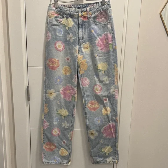 Wild Fable High-Rise Jeans with Floral Design - Picture 3 of 6
